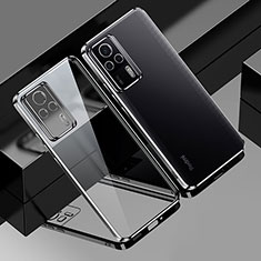 Silikon Schutzhülle Ultra Dünn Flexible Tasche Durchsichtig Transparent H01 für Xiaomi Redmi K60E 5G Schwarz