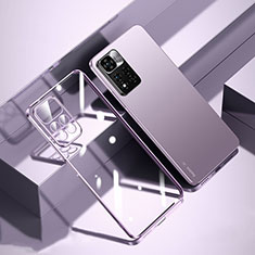 Silikon Schutzhülle Ultra Dünn Flexible Tasche Durchsichtig Transparent H01 für Xiaomi Redmi Note 11 Pro+ Plus 5G Violett