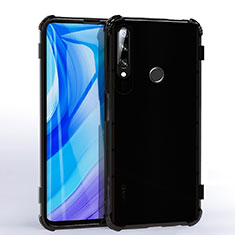 Silikon Schutzhülle Ultra Dünn Flexible Tasche Durchsichtig Transparent H02 für Huawei Enjoy 10 Plus Schwarz