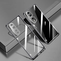 Silikon Schutzhülle Ultra Dünn Flexible Tasche Durchsichtig Transparent H02 für Huawei Honor 80 Pro Flat 5G Schwarz