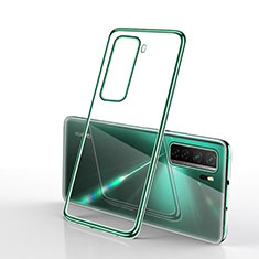 Silikon Schutzhülle Ultra Dünn Flexible Tasche Durchsichtig Transparent H02 für Huawei Nova 7 SE 5G Grün