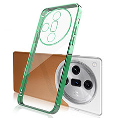 Silikon Schutzhülle Ultra Dünn Flexible Tasche Durchsichtig Transparent H02 für Oppo Find X7 Ultra 5G Grün