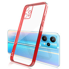 Silikon Schutzhülle Ultra Dünn Flexible Tasche Durchsichtig Transparent H02 für Realme 9 Pro+ Plus 5G Rot