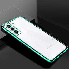 Silikon Schutzhülle Ultra Dünn Flexible Tasche Durchsichtig Transparent H02 für Samsung Galaxy S22 Plus 5G Grün