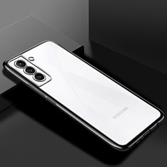 Silikon Schutzhülle Ultra Dünn Flexible Tasche Durchsichtig Transparent H02 für Samsung Galaxy S23 5G Schwarz