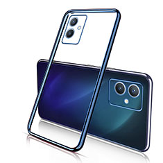 Silikon Schutzhülle Ultra Dünn Flexible Tasche Durchsichtig Transparent H02 für Vivo T1 5G India Blau