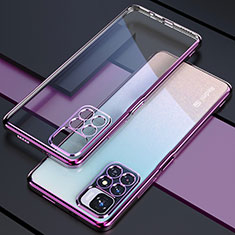 Silikon Schutzhülle Ultra Dünn Flexible Tasche Durchsichtig Transparent H02 für Xiaomi Mi 11i 5G (2022) Violett