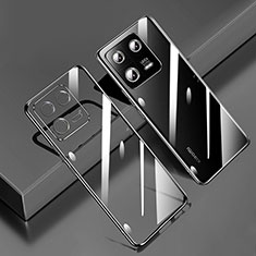 Silikon Schutzhülle Ultra Dünn Flexible Tasche Durchsichtig Transparent H02 für Xiaomi Mi 13 5G Schwarz