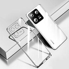 Silikon Schutzhülle Ultra Dünn Flexible Tasche Durchsichtig Transparent H02 für Xiaomi Mi 13 5G Silber