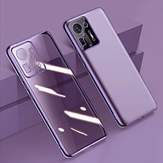 Silikon Schutzhülle Ultra Dünn Flexible Tasche Durchsichtig Transparent H02 für Xiaomi Mi Mix 4 5G Violett