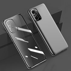 Silikon Schutzhülle Ultra Dünn Flexible Tasche Durchsichtig Transparent H02 für Xiaomi Poco F3 5G Schwarz