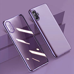 Silikon Schutzhülle Ultra Dünn Flexible Tasche Durchsichtig Transparent H02 für Xiaomi Poco F3 GT 5G Violett