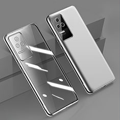Silikon Schutzhülle Ultra Dünn Flexible Tasche Durchsichtig Transparent H02 für Xiaomi Poco F4 5G Silber