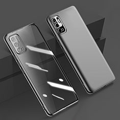 Silikon Schutzhülle Ultra Dünn Flexible Tasche Durchsichtig Transparent H02 für Xiaomi POCO M3 Pro 5G Schwarz