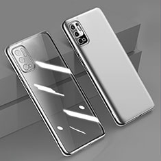 Silikon Schutzhülle Ultra Dünn Flexible Tasche Durchsichtig Transparent H02 für Xiaomi POCO M3 Pro 5G Silber