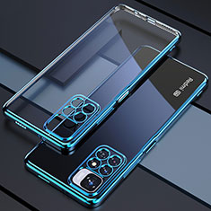 Silikon Schutzhülle Ultra Dünn Flexible Tasche Durchsichtig Transparent H02 für Xiaomi Poco M4 Pro 5G Blau