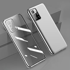 Silikon Schutzhülle Ultra Dünn Flexible Tasche Durchsichtig Transparent H02 für Xiaomi Poco X3 GT 5G Silber