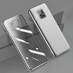 Silikon Schutzhülle Ultra Dünn Flexible Tasche Durchsichtig Transparent H02 für Xiaomi Redmi 10X Pro 5G Silber