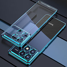 Silikon Schutzhülle Ultra Dünn Flexible Tasche Durchsichtig Transparent H02 für Xiaomi Redmi K70 5G Blau