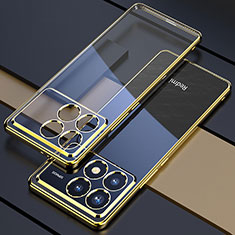 Silikon Schutzhülle Ultra Dünn Flexible Tasche Durchsichtig Transparent H02 für Xiaomi Redmi K70 5G Gold