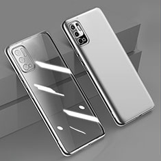 Silikon Schutzhülle Ultra Dünn Flexible Tasche Durchsichtig Transparent H02 für Xiaomi Redmi Note 10 5G Silber