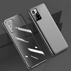 Silikon Schutzhülle Ultra Dünn Flexible Tasche Durchsichtig Transparent H02 für Xiaomi Redmi Note 10 Pro 5G Schwarz