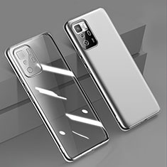 Silikon Schutzhülle Ultra Dünn Flexible Tasche Durchsichtig Transparent H02 für Xiaomi Redmi Note 10 Pro 5G Silber