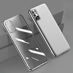 Silikon Schutzhülle Ultra Dünn Flexible Tasche Durchsichtig Transparent H02 für Xiaomi Redmi Note 10T 5G Silber