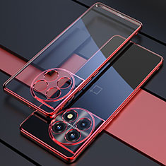 Silikon Schutzhülle Ultra Dünn Flexible Tasche Durchsichtig Transparent H03 für OnePlus Ace 2 5G Rot