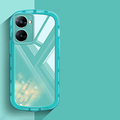 Silikon Schutzhülle Ultra Dünn Flexible Tasche Durchsichtig Transparent H03 für Realme 10S 5G Blau