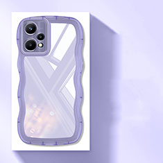 Silikon Schutzhülle Ultra Dünn Flexible Tasche Durchsichtig Transparent H03 für Realme 9 Pro 5G Violett