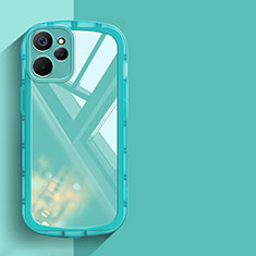 Silikon Schutzhülle Ultra Dünn Flexible Tasche Durchsichtig Transparent H03 für Realme 9i 5G Cyan