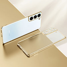 Silikon Schutzhülle Ultra Dünn Flexible Tasche Durchsichtig Transparent H03 für Samsung Galaxy S23 5G Gold