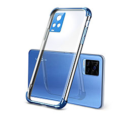 Silikon Schutzhülle Ultra Dünn Flexible Tasche Durchsichtig Transparent H03 für Vivo V20 Pro 5G Blau