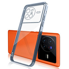 Silikon Schutzhülle Ultra Dünn Flexible Tasche Durchsichtig Transparent H03 für Vivo X80 5G Blau