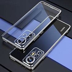 Silikon Schutzhülle Ultra Dünn Flexible Tasche Durchsichtig Transparent H03 für Xiaomi Mi 12S Pro 5G Silber