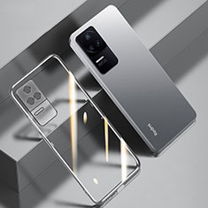 Silikon Schutzhülle Ultra Dünn Flexible Tasche Durchsichtig Transparent H03 für Xiaomi Poco F4 5G Silber