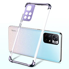 Silikon Schutzhülle Ultra Dünn Flexible Tasche Durchsichtig Transparent H03 für Xiaomi Redmi Note 11 5G Violett