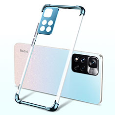 Silikon Schutzhülle Ultra Dünn Flexible Tasche Durchsichtig Transparent H03 für Xiaomi Redmi Note 11 Pro+ Plus 5G Blau