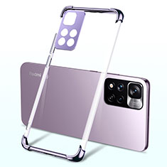 Silikon Schutzhülle Ultra Dünn Flexible Tasche Durchsichtig Transparent H03 für Xiaomi Redmi Note 11 Pro+ Plus 5G Violett