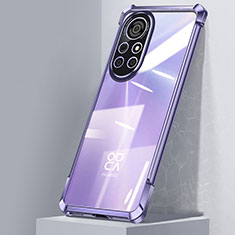 Silikon Schutzhülle Ultra Dünn Flexible Tasche Durchsichtig Transparent H04 für Huawei Nova 8 5G Violett