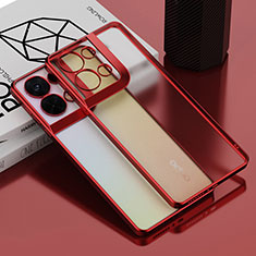 Silikon Schutzhülle Ultra Dünn Flexible Tasche Durchsichtig Transparent H04 für Oppo Reno8 5G Rot