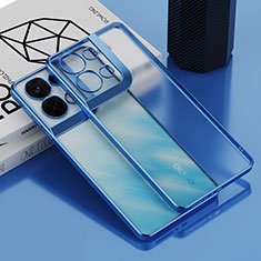 Silikon Schutzhülle Ultra Dünn Flexible Tasche Durchsichtig Transparent H04 für Oppo Reno8 Pro+ Plus 5G Blau