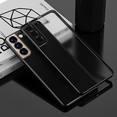 Silikon Schutzhülle Ultra Dünn Flexible Tasche Durchsichtig Transparent H04 für Samsung Galaxy S23 5G Schwarz