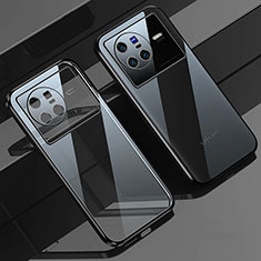 Silikon Schutzhülle Ultra Dünn Flexible Tasche Durchsichtig Transparent H04 für Vivo X80 5G Schwarz