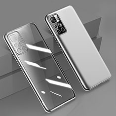 Silikon Schutzhülle Ultra Dünn Flexible Tasche Durchsichtig Transparent H04 für Xiaomi Poco M4 Pro 5G Silber