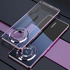 Silikon Schutzhülle Ultra Dünn Flexible Tasche Durchsichtig Transparent H05 für Realme Narzo 60 5G Violett