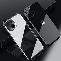 Silikon Schutzhülle Ultra Dünn Flexible Tasche Durchsichtig Transparent H06 für Apple iPhone 13 Schwarz