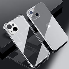 Silikon Schutzhülle Ultra Dünn Flexible Tasche Durchsichtig Transparent H06 für Apple iPhone 13 Silber