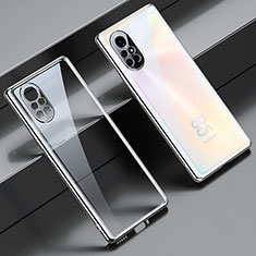 Silikon Schutzhülle Ultra Dünn Flexible Tasche Durchsichtig Transparent H06 für Huawei Nova 8 5G Silber